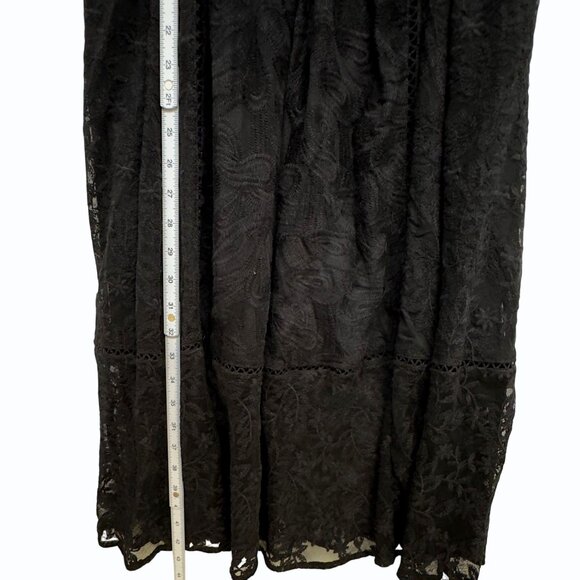 Free People Mountain Laurel Lace Dress Women 2 Embroidered Crochet Midi Romantic - Picture 10 of 12